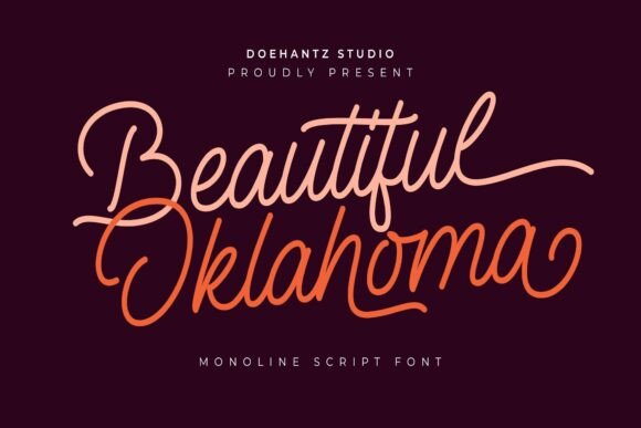 Beautiful Oklahoma: An Elegant Monoline Script for Modern Branding