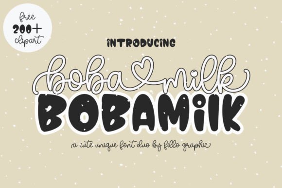 Boba Milk: A Font Pairing That Feels Like Your Favorite Bubble Tea