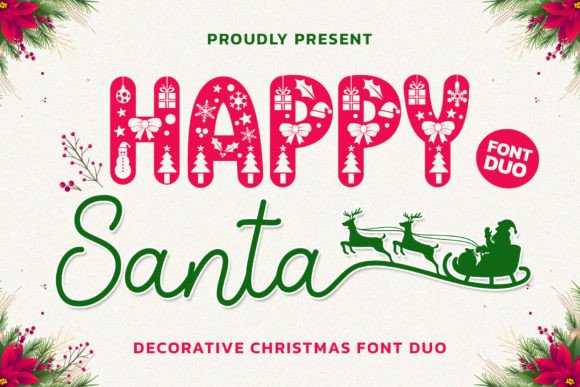 Happy Santa Duo: A Festive Font for Your Christmas Projects
