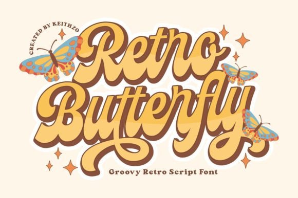 Retro Butterfly: A Groovy Script Font for Modern Design